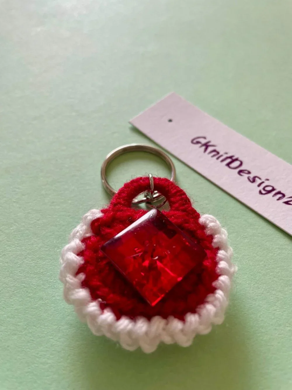 Crochet Little Elephant Keychain Charm, Handmade Backpack Charm